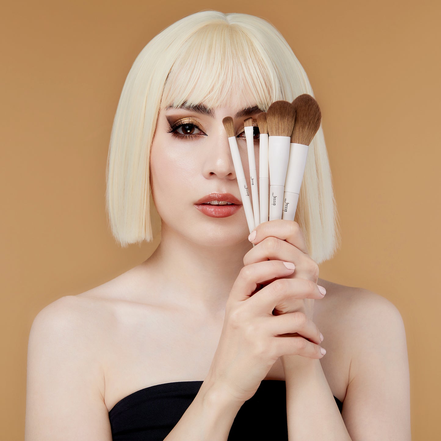 Jessup Makeup Brushes 14pc Makeup Brush set Synthetic Foundation Brush