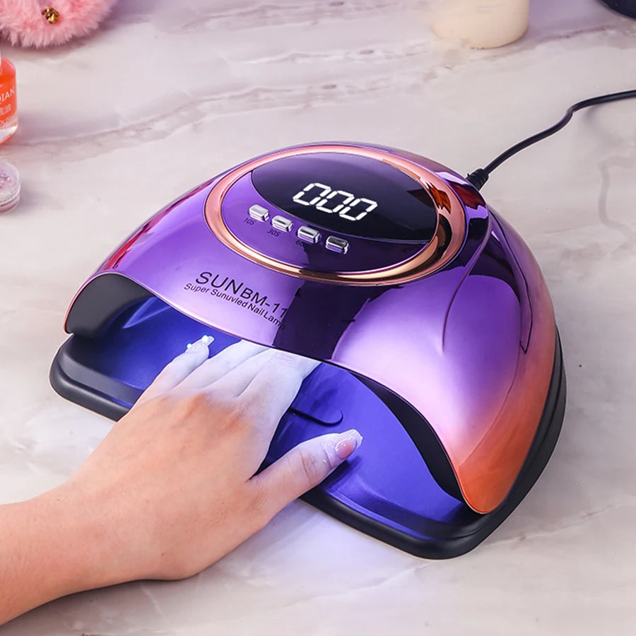 280W 66 LEDs UV LED Nail Lamp for Professional Nails Gel Polish Fast Curing Electroplated Drying Light Lamps 4 Timer Setting