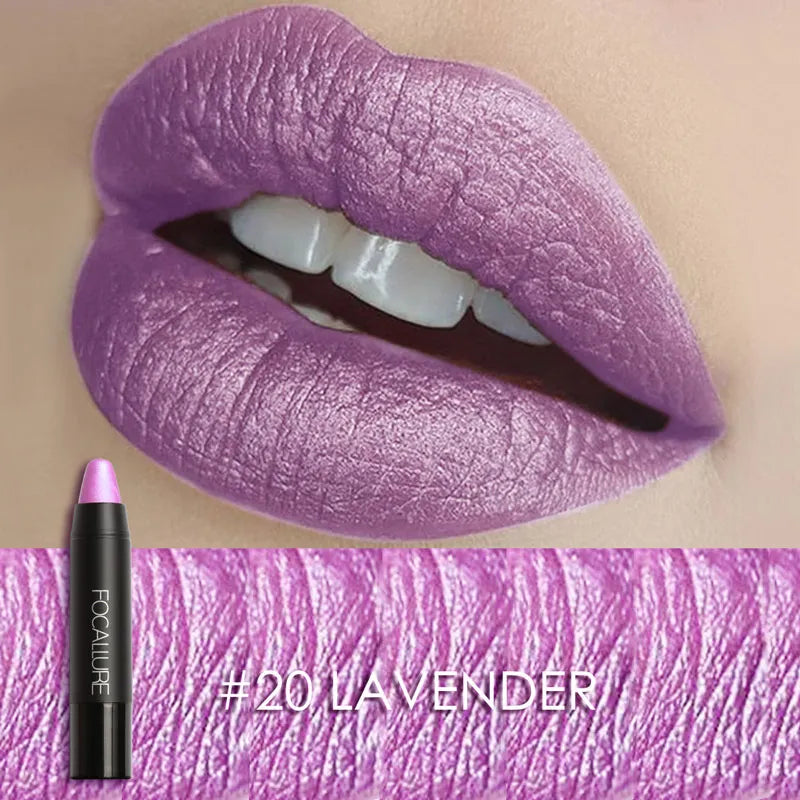 FOCALLURE Nude Velvet Matte Lipstick Waterproof Long-lasting Rendering Non-stick Sexy Lipbalm Lip Pencil Women Cosmetics Makeup