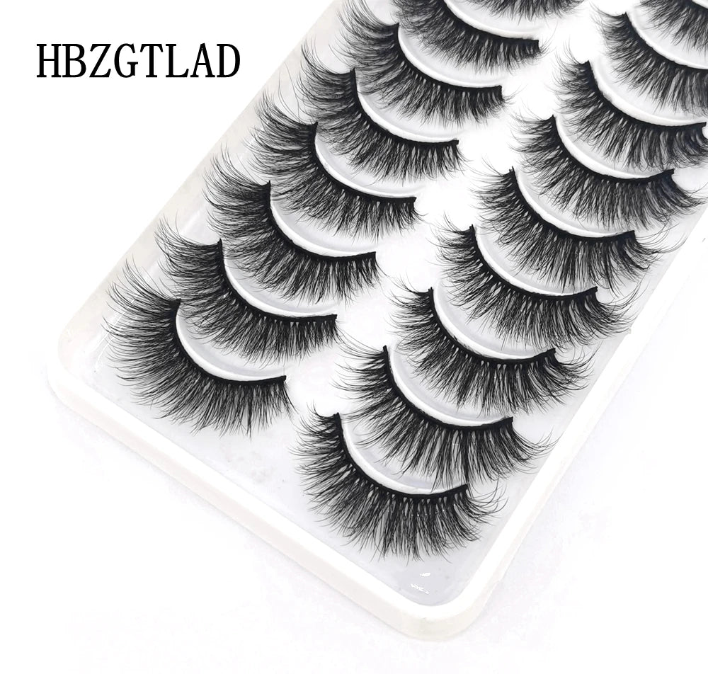 10 pairs natural long 3D mink false eyelashes fake lashes makeup kit Mink Lashes extension eye lashes short eyelashes