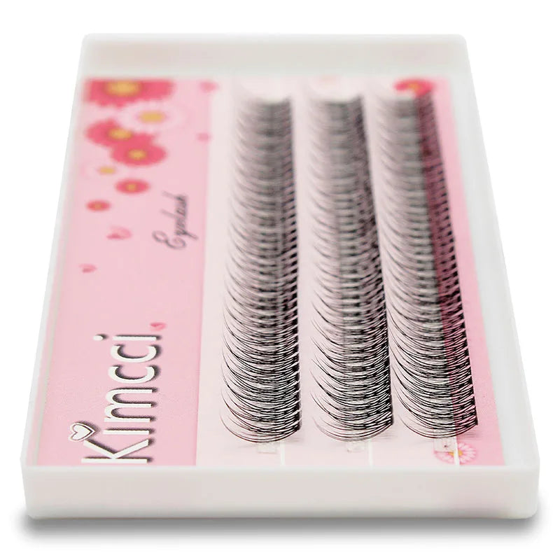120pcs Premium Mink Individual Dovetail Eyelash Extension Natural 3D Cluster Eyelashes Professional