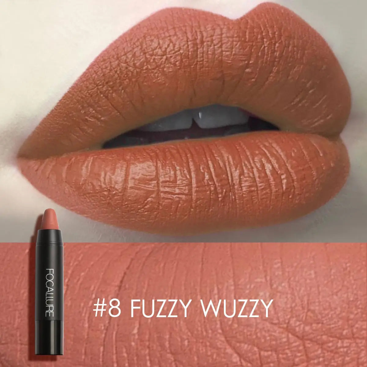 FOCALLURE Nude Velvet Matte Lipstick Waterproof Long-lasting Rendering Non-stick Sexy Lipbalm Lip Pencil Women Cosmetics Makeup