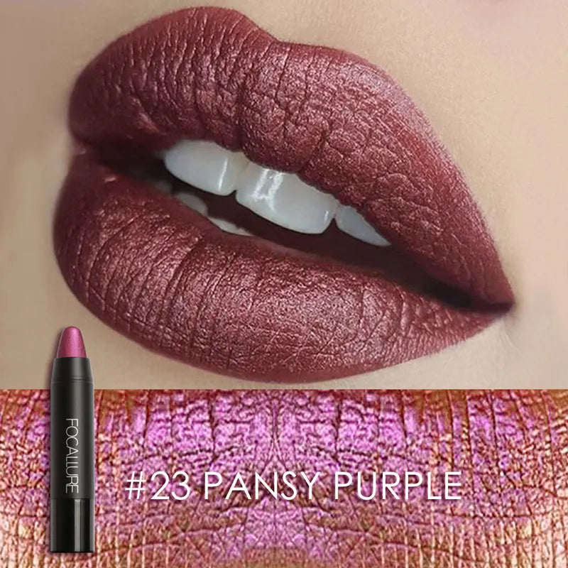 FOCALLURE Nude Velvet Matte Lipstick Waterproof Long-lasting Rendering Non-stick Sexy Lipbalm Lip Pencil Women Cosmetics Makeup