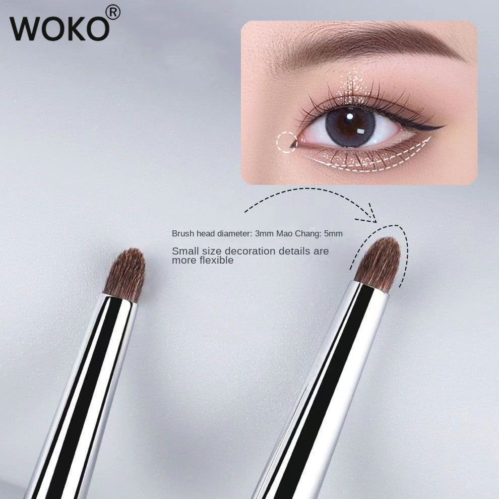 Detail Eye Shadow Brush Makeup Brush Smudge Eyeliner Smudge Brush Horse Hair Round Head Precise Eyeshadow Makeup Tool