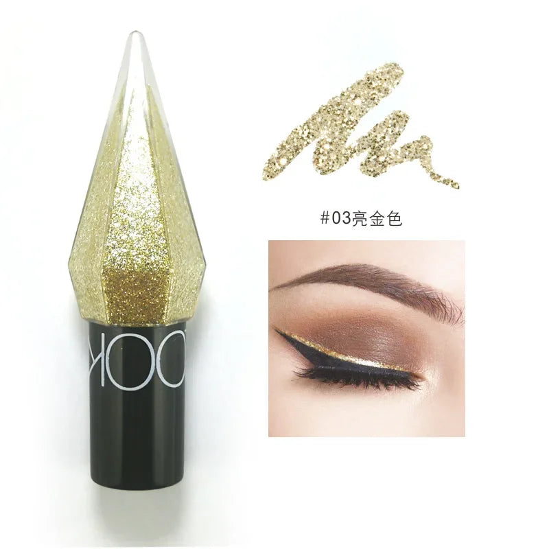 Diamond Glitter Sequins Eyeliners Eye Shadow Shiny Eye Liners Eyeshadow Waterproof Makeup Beauty