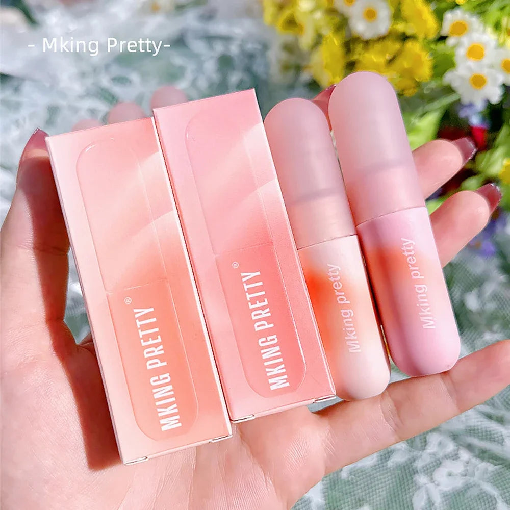 Peach Pink Matte Velvet Liquid Lipstick Waterproof
