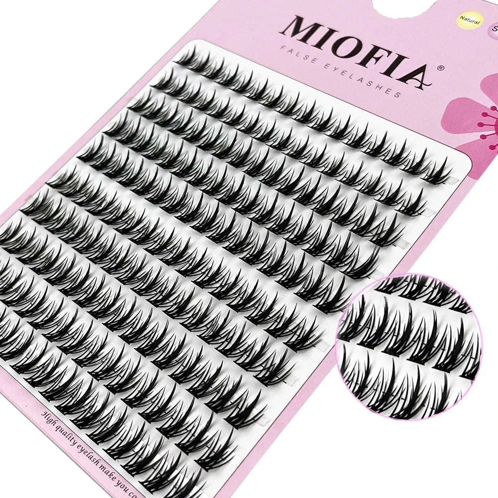 1 Box/160 Bunches Mink Eyelashes Natural 3D Russian Individual Eyelash extension MS Eyelash cluster Makeup Tool Lashes Wholesale