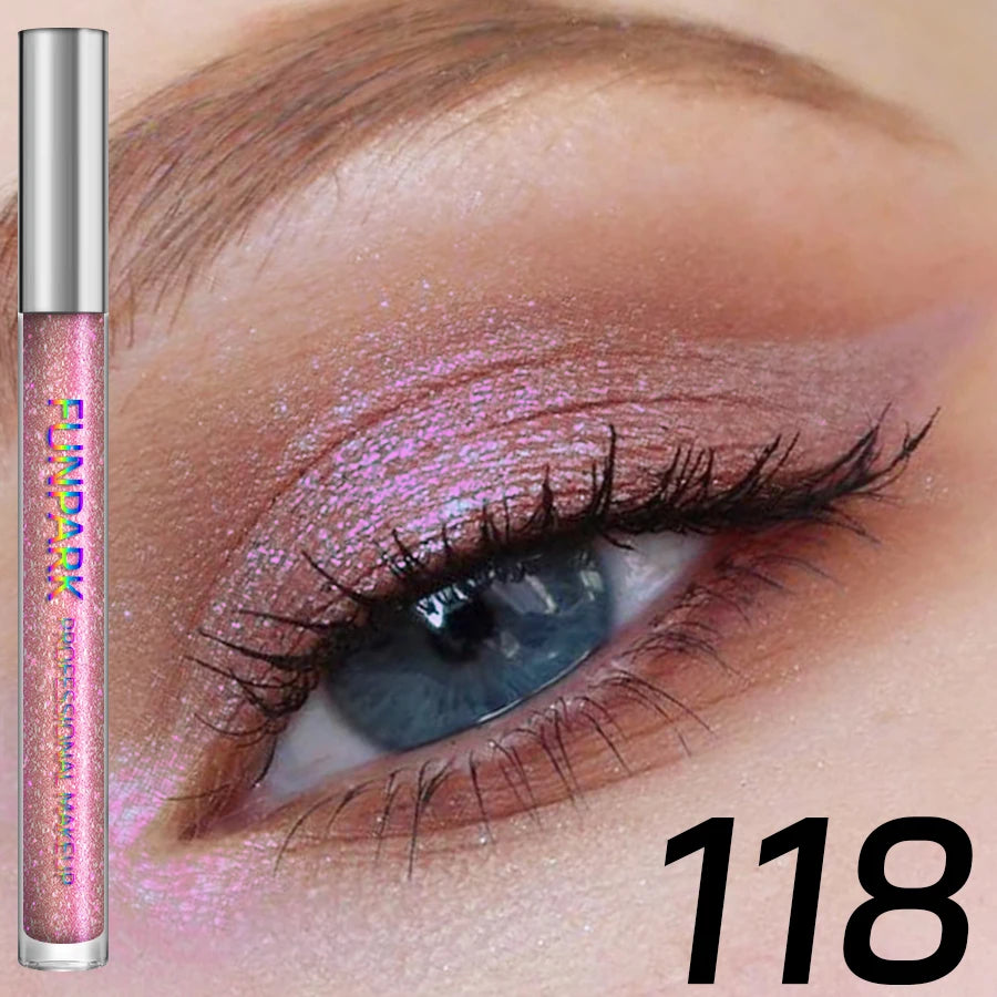 Colorful Liquid Eyeshadow Pink Green Black Diamond Shiny Eye Liner Pen Glitter Eyeshadow Palette