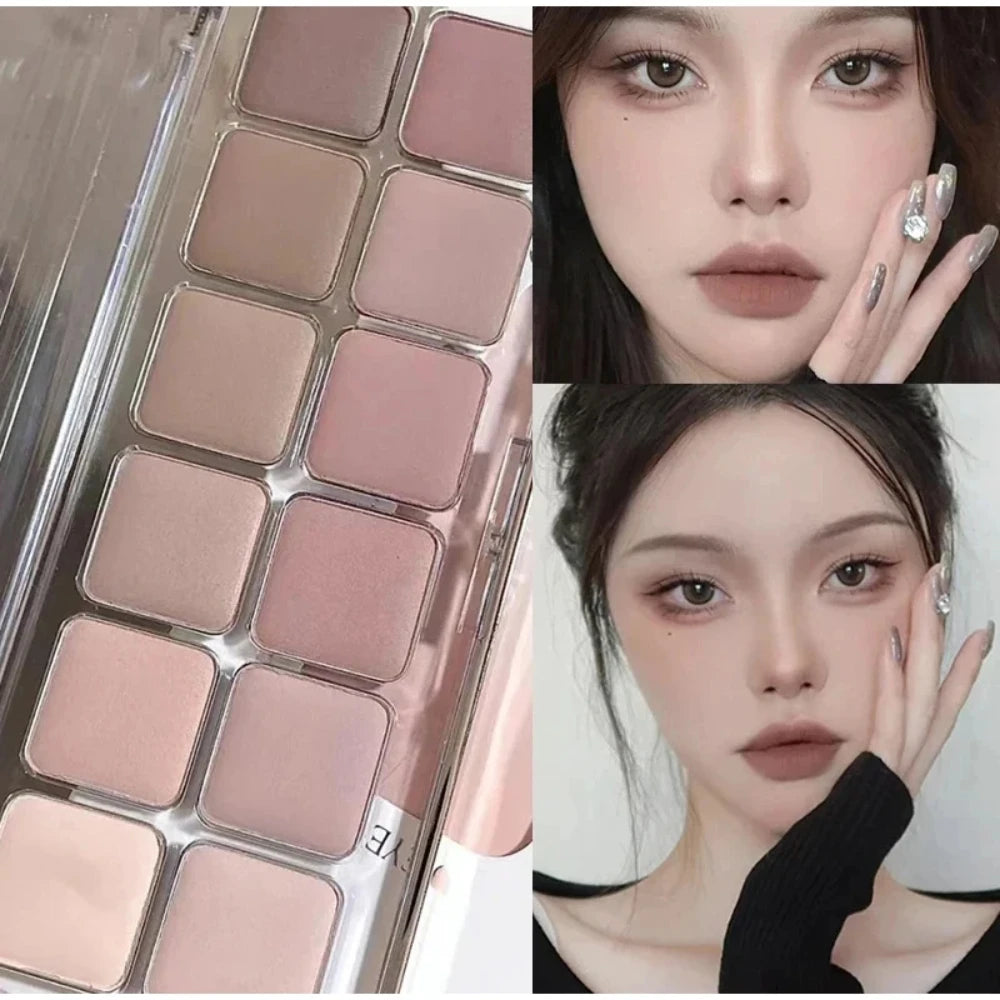 Low Saturation Eyeshadow Palette Korean Tea Apricot Eye Makeup Palette