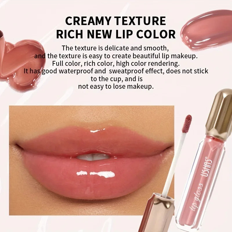 Mirror Pearl Lip Gloss Waterproof Long Lasting Moisturizing Lipstick Shine Glitter Lip Gloss Women Makeup Cosmetic