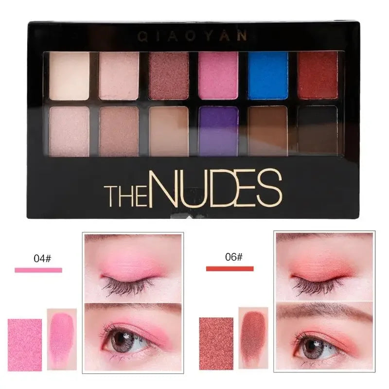 Professional Eyeshadow Makeup Palette Natural Shimmer Matte Nudes Make Up Cosmetic Eye Shadow Plate
