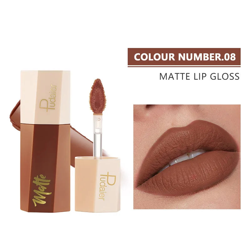 Matte Waterproof Velvet Nude Lipstick Sexy Red Brown Pigments Makeup