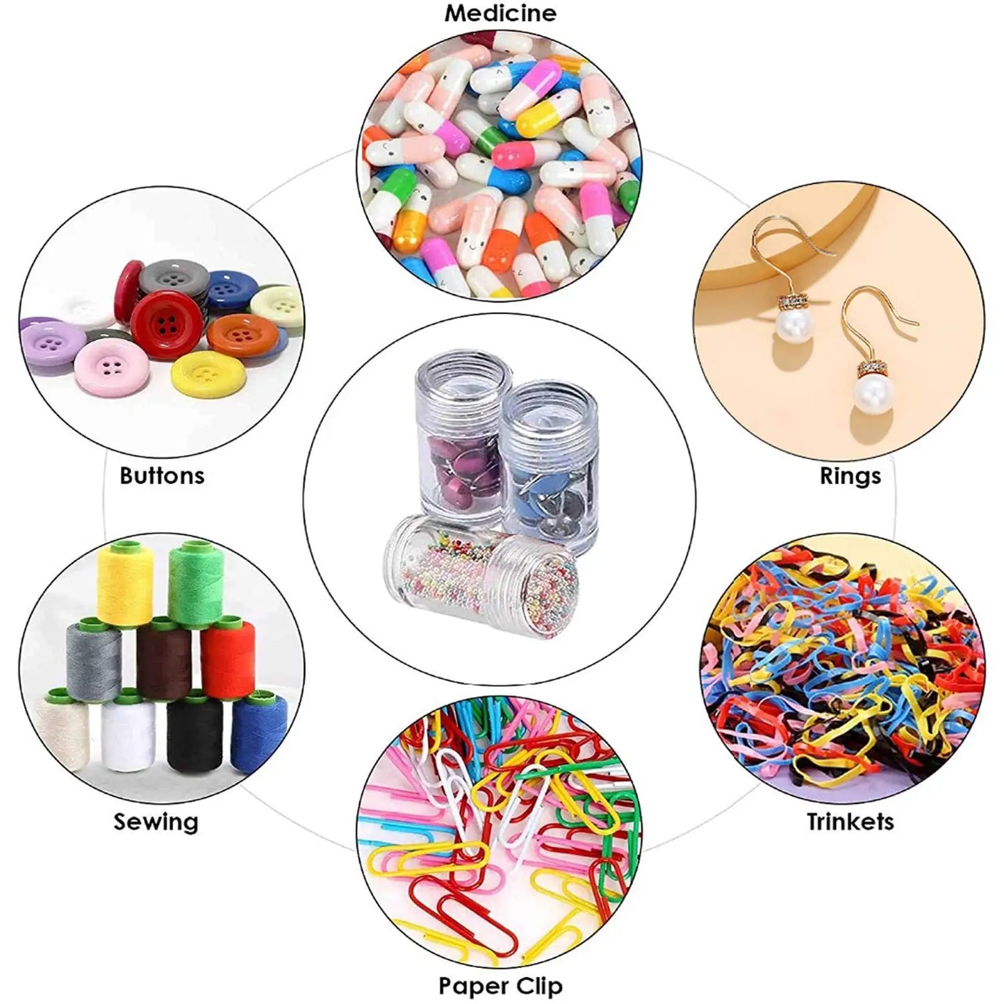 Diamond Painting Storage Containers 60 Slots Accessories and Tools DIY Art Craft Jewelry Beads Rhinestones Organizer Box