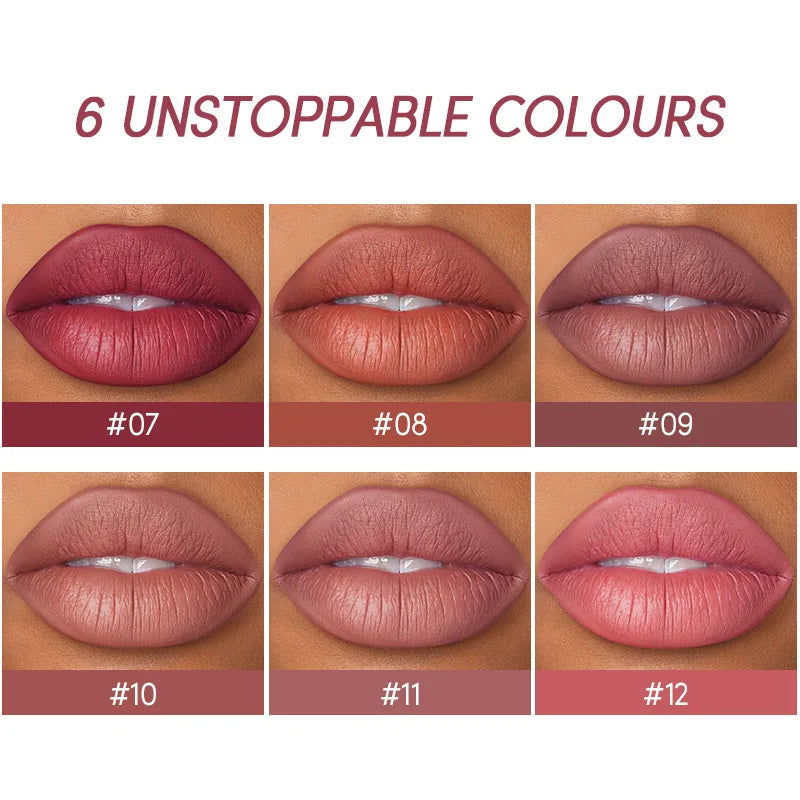 Matte Nude Lipstick&lip Liner Set Waterproof Longlasting Lip Liner High Pigmented Slim Lip Sick Lips Makeup