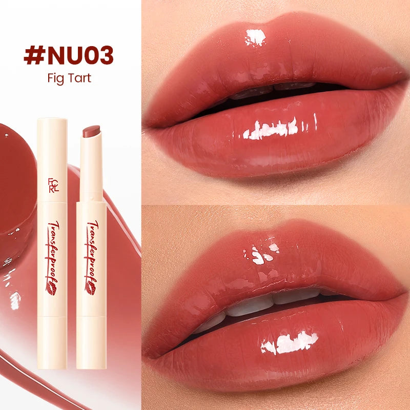 FOCALLURE Translucent Luster Moisturizing Lip Balm Long Lasting Lightweight Not-stick Cup Watery Lipstick Pen Makeup Cosmetics