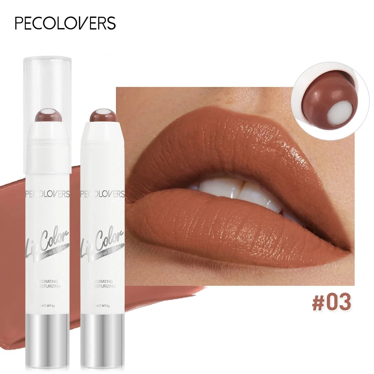 Matte Red Lip Balm Moisturizing 6 Colors Sandwich Lipstick Waterproof Long Lasting Non-stick Cup Lip Stick