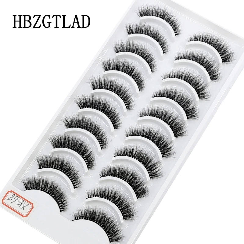 10 Pairs Natural Long False Eyelashes Fake Lashes Makeup 3d Mink Lashes Extension Short Eyelash Mink Eyelashes for Beauty