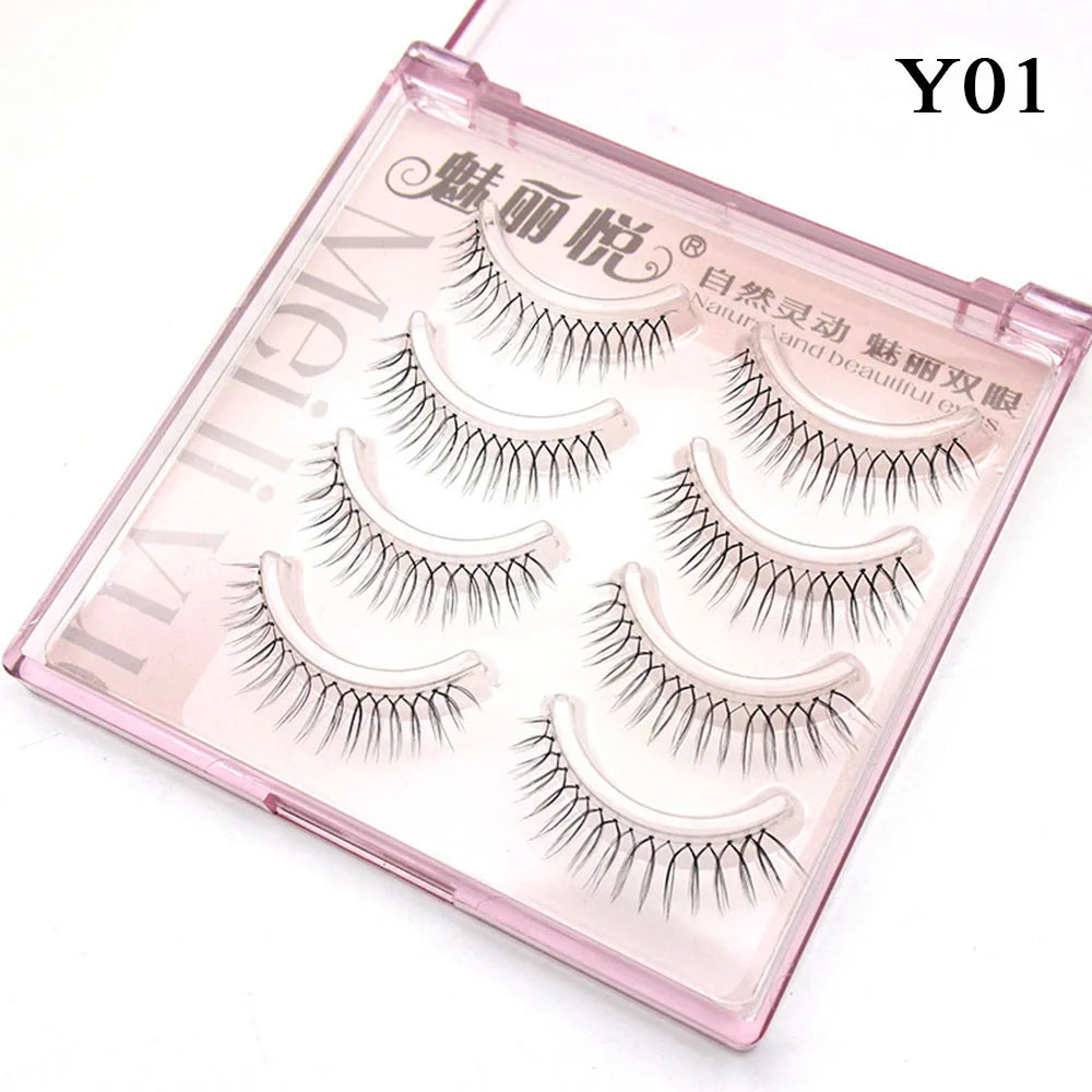 Korean U-shaped False Eyelashes Zhang Yuanying False Eyelashes Natural Wispy Soft V Shaped Lash Extension Comic Eye Clear Band