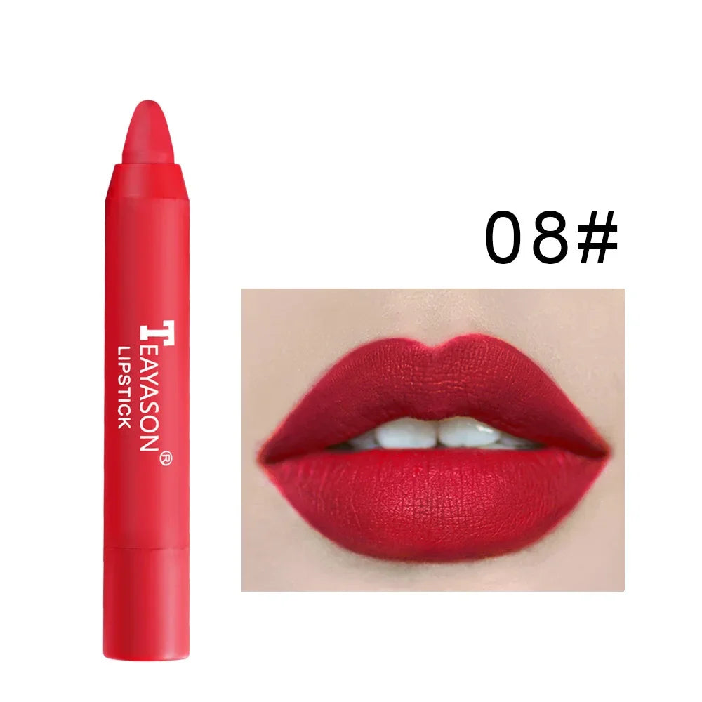 Velvet Matte Lipsticks Pencil Waterproof Long Lasting Sexy Red Lip Stick on-Stick Cup Makeup Lip Tint Pen Cosmetic