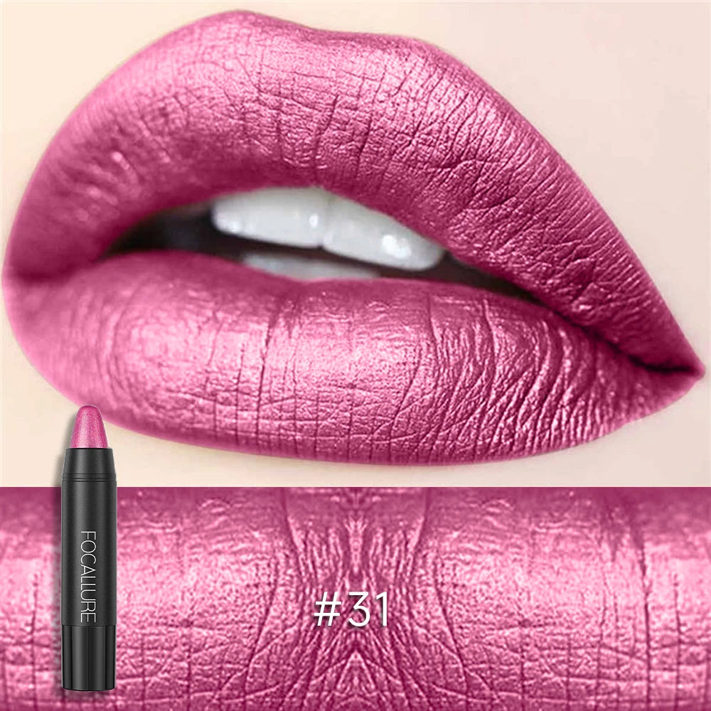 FOCALLURE Nude Velvet Matte Lipstick Waterproof Long-lasting Rendering Non-stick Sexy Lipbalm Lip Pencil Women Cosmetics Makeup