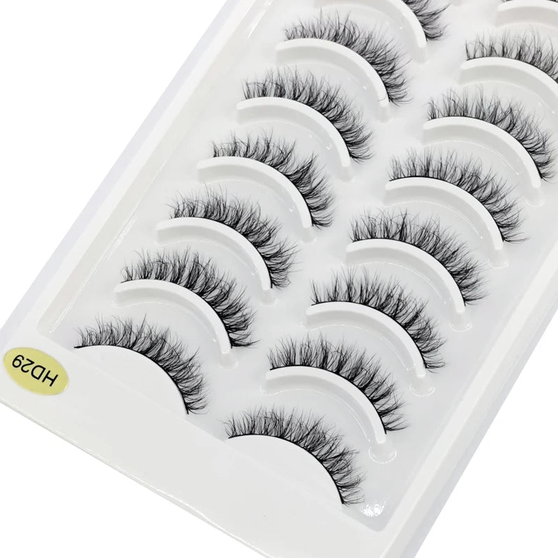 10 Pairs Natural Long False Eyelashes Fake Lashes Makeup 3d Mink Lashes Extension Short Eyelash Mink Eyelashes for Beauty