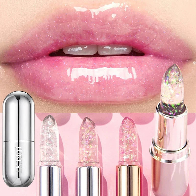 Jelly Glitter Moisturizing Lipstick 24 Hours Natural Hydrating