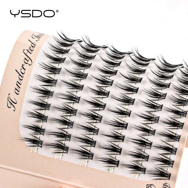 YSDO 120 Bundles Individual Eyelashes Russia Natural Mink False Lashes Extension Fluffy Volume Fake Eyelash Cluster Makeup Cilia