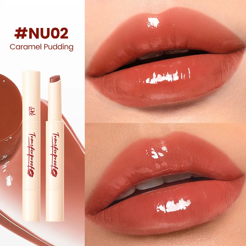 FOCALLURE Transfer proof Lock-shining Glossy Lip Balm Pen Moisturizing Non-sticky Lightweight Lipstick Lip Liner Makeup Cosmetics
