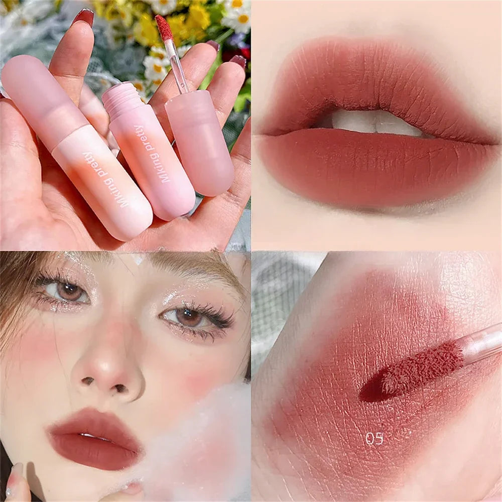 Peach Pink Matte Velvet Liquid Lipstick Waterproof