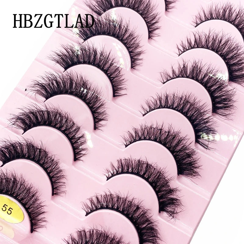 10 Pairs Natural Long False Eyelashes Fake Lashes Makeup 3d Mink Lashes Extension Short Eyelash Mink Eyelashes for Beauty