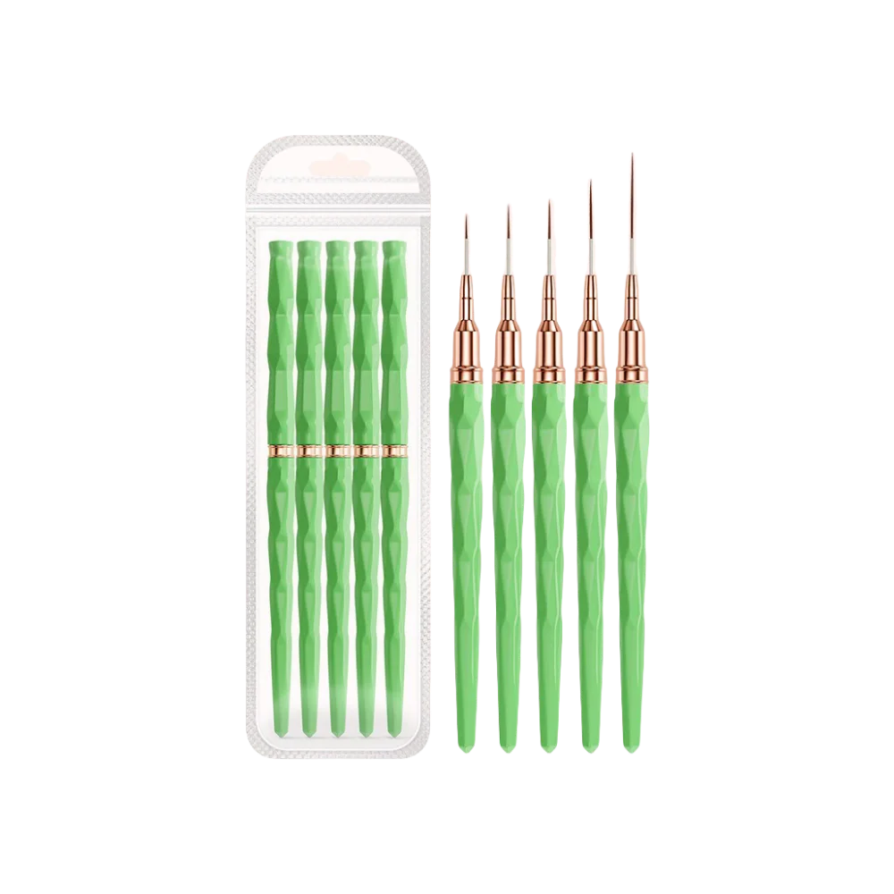 5 Pieces Set Professional Nail Art Liner Brush for Striping Painting Design,Gel Liner Nail Art Brushes for Nails