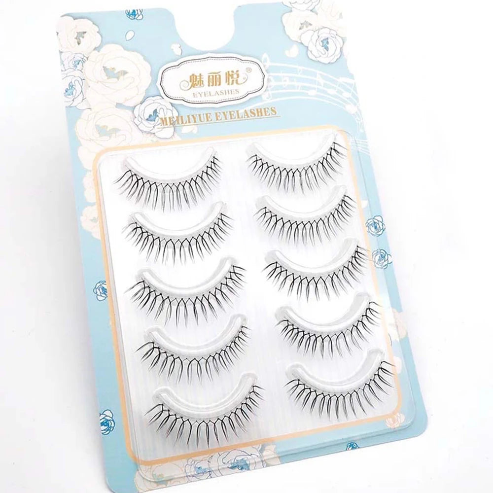 Korean U-shaped False Eyelashes Zhang Yuanying False Eyelashes Natural Wispy Soft V Shaped Lash Extension Comic Eye Clear Band