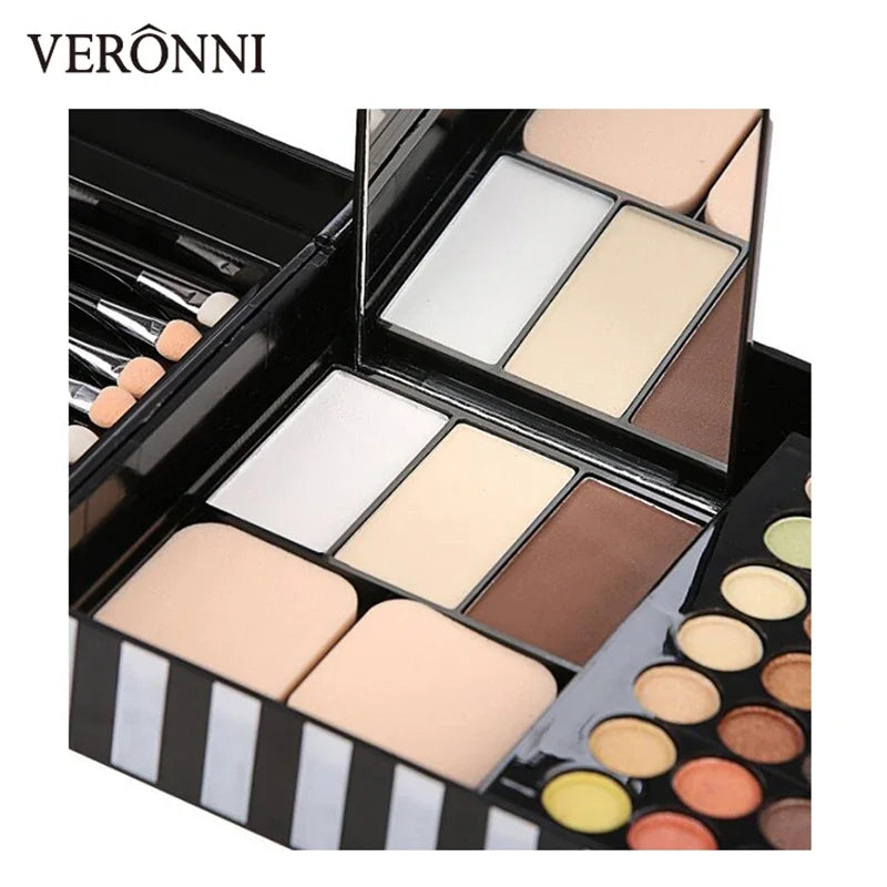 177 Color Eyeshadow Palette Lip Gloss Concealer Kit Beauty Makeup Set for Girls All-in-One Makeup Kit with Mirror Applicators