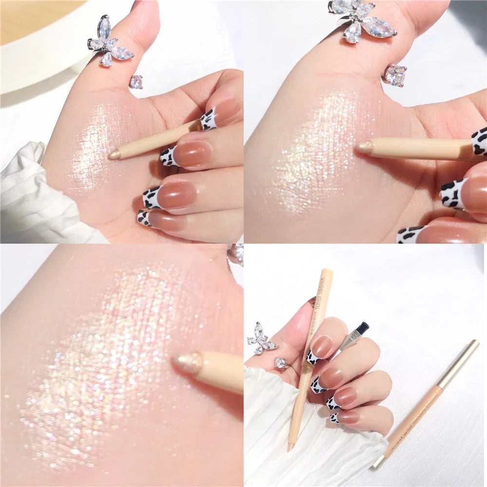 Sweet Mint Lying Silkworm Pencil Galaxy Glitter Eyeshadow Pen Long-lasting