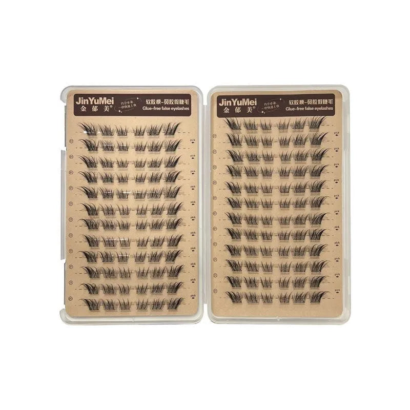 Self-adhesive Glue-free False Eyelashes Reusable Fluffy Fox Eye Effect Thick Long Segmented Lash Extension DIY Manga Eyes Tool