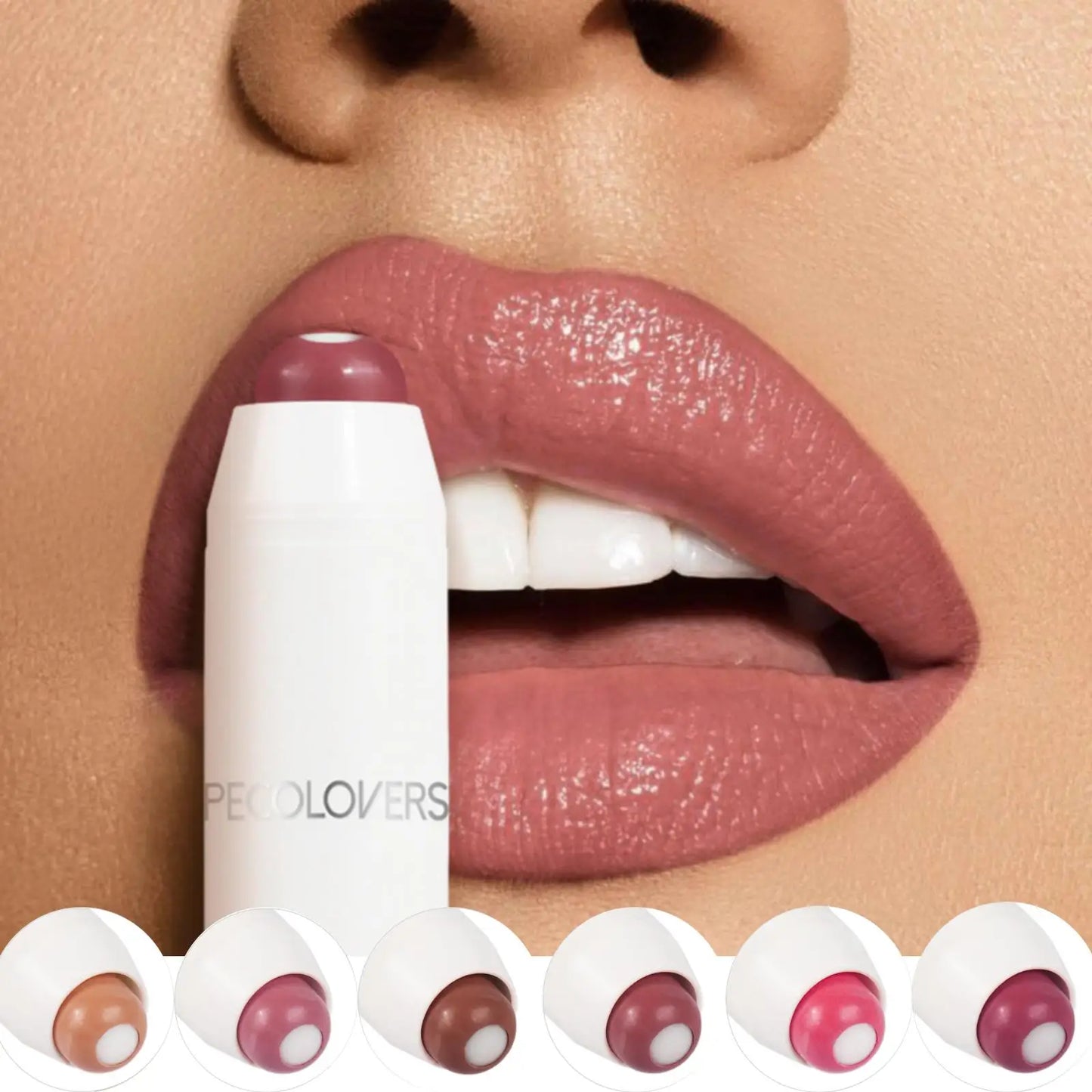Matte Red Lip Balm Moisturizing 6 Colors Sandwich Lipstick Waterproof Long Lasting Non-stick Cup Lip Stick
