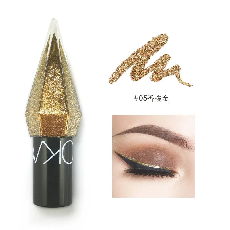 Diamond Glitter Sequins Eyeliners Eye Shadow Shiny Eye Liners Eyeshadow Waterproof Makeup Beauty