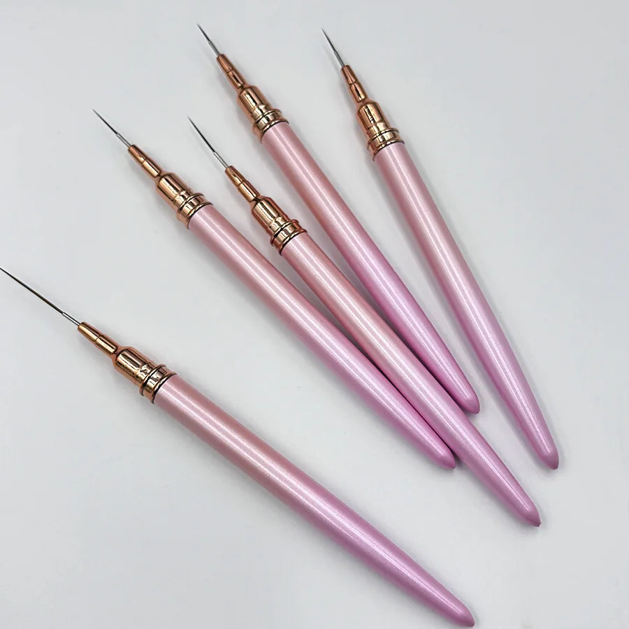 5 Pieces Set Professional Nail Art Liner Brush for Striping Painting Design,Gel Liner Nail Art Brushes for Nails