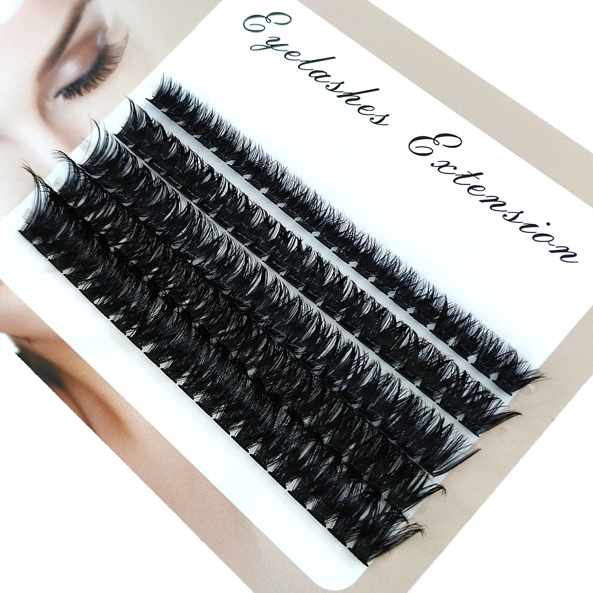 290/300Pcs 5D Fluffy Thick Eyelash Clusters D/DD Curl Wispy Individual Lashes 60+80+100 Mix Eyelash Extensions False Eyelashes