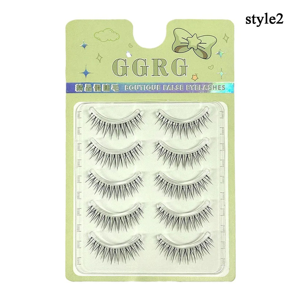 3pairs Mink Eyelashes Invisible Band Lash Extension Natural False Eyelashes Cross Cluster Fairy 3D Faux Big Eye Long Fake Lashes