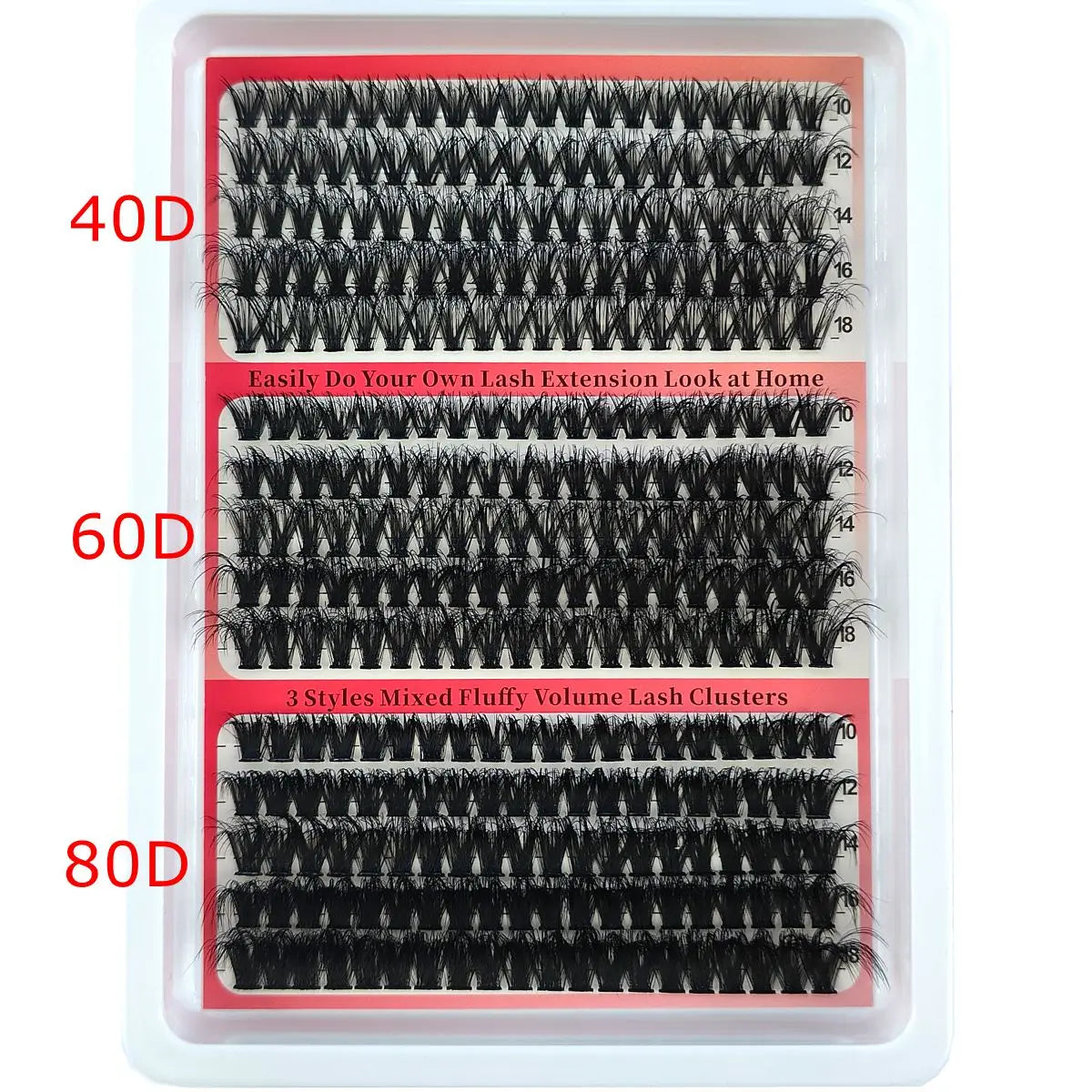 290/300Pcs 5D Fluffy Thick Eyelash Clusters D/DD Curl Wispy Individual Lashes 60+80+100 Mix Eyelash Extensions False Eyelashes