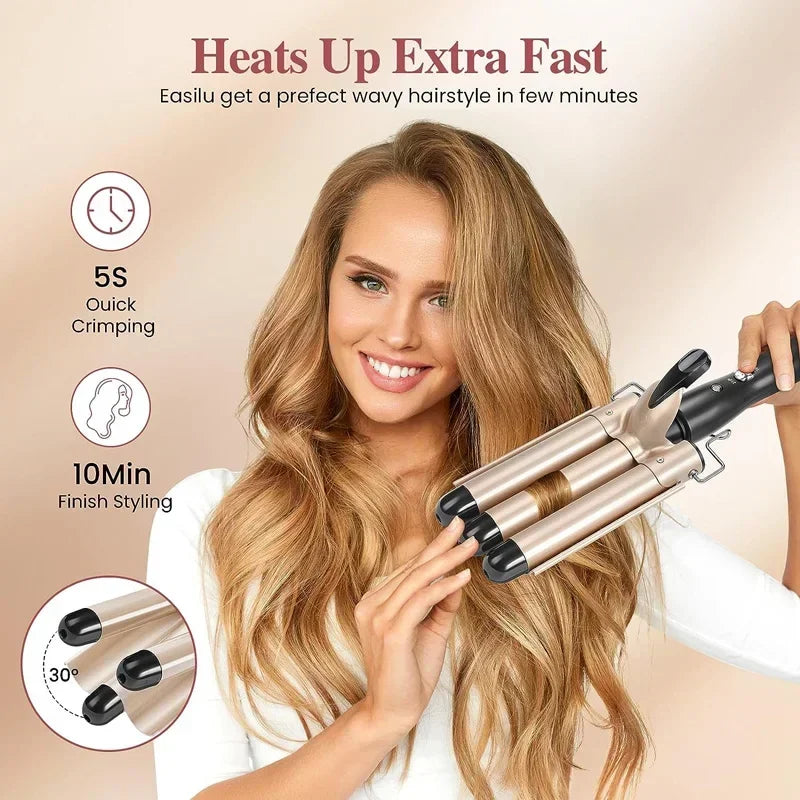 Professional Hair Curling Iron Ceramic Triple Barrel Hair Curler Irons Hair Wave Waver Styling