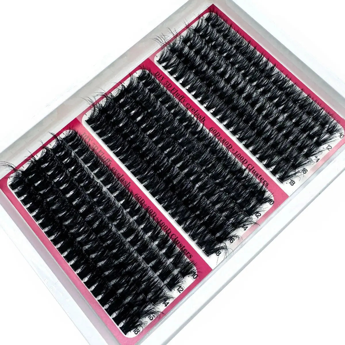 290/300Pcs 5D Fluffy Thick Eyelash Clusters D/DD Curl Wispy Individual Lashes 60+80+100 Mix Eyelash Extensions False Eyelashes