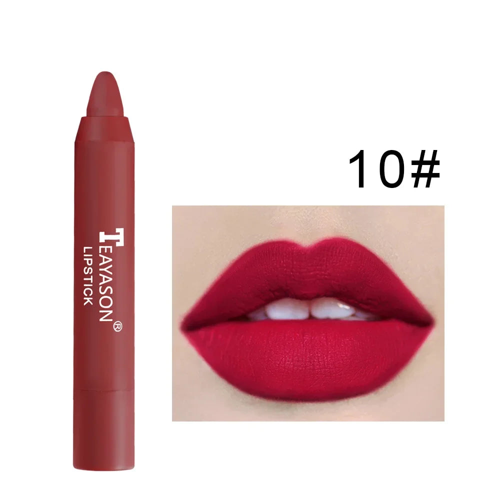 Velvet Matte Lipsticks Pencil Waterproof Long Lasting Sexy Red Lip Stick on-Stick Cup Makeup Lip Tint Pen Cosmetic