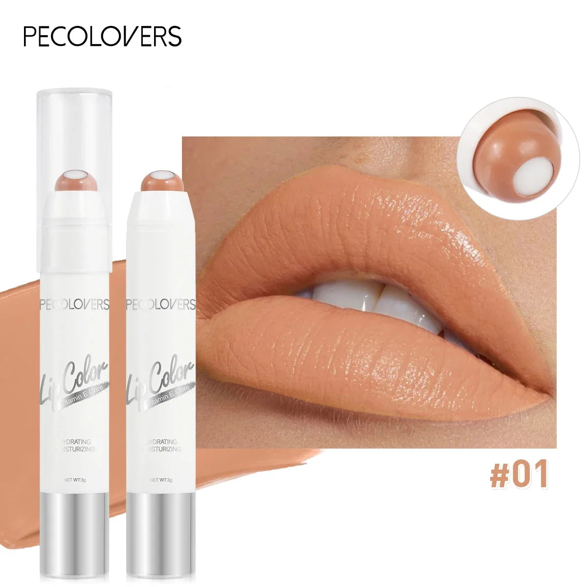 Matte Red Lip Balm Moisturizing 6 Colors Sandwich Lipstick Waterproof Long Lasting Non-stick Cup Lip Stick