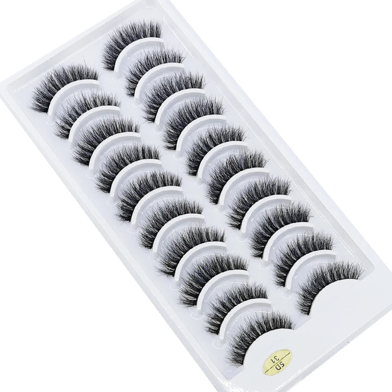 10 Pairs Natural Long False Eyelashes Fake Lashes Makeup 3d Mink Lashes Extension Short Eyelash Mink Eyelashes for Beauty