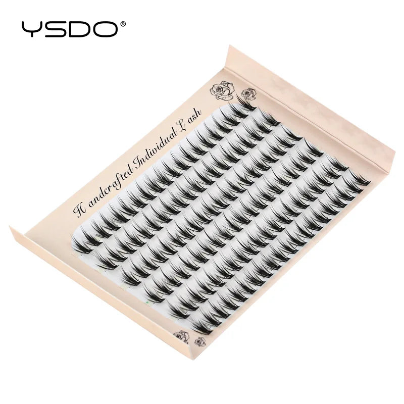 YSDO 120 Bundles Individual Eyelashes Russia Natural Mink False Lashes Extension Fluffy Volume Fake Eyelash Cluster Makeup Cilia