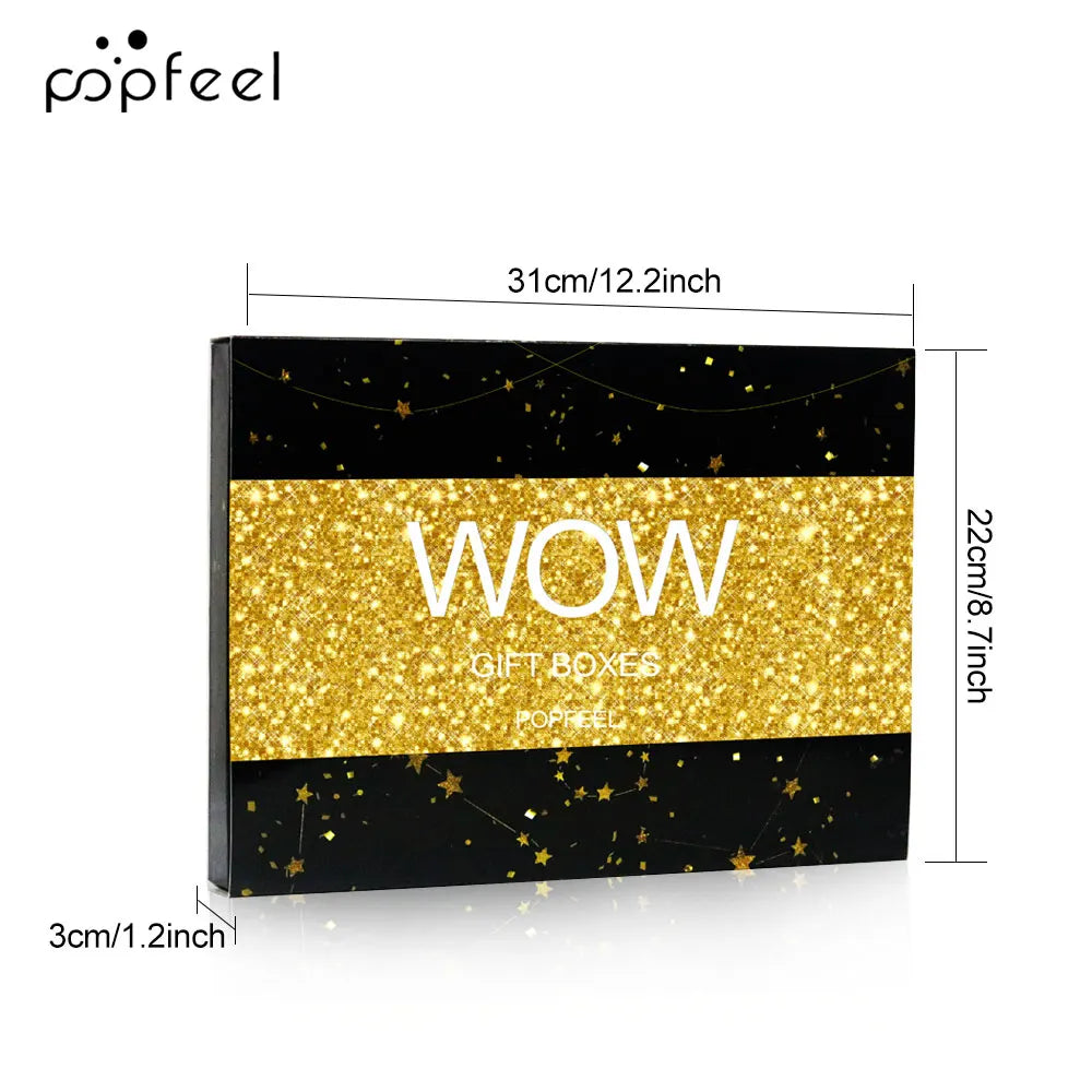 POPFEEL Makeup Kit, Black or White Box Surprise Gift for Girls Women include Eyeshadow Blush Lip-gloss Lipstick Concealer