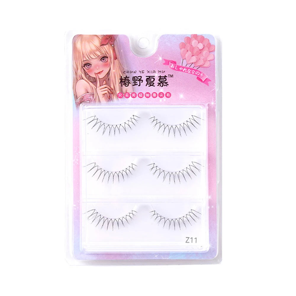 Korean U-shaped False Eyelashes Zhang Yuanying False Eyelashes Natural Wispy Soft V Shaped Lash Extension Comic Eye Clear Band