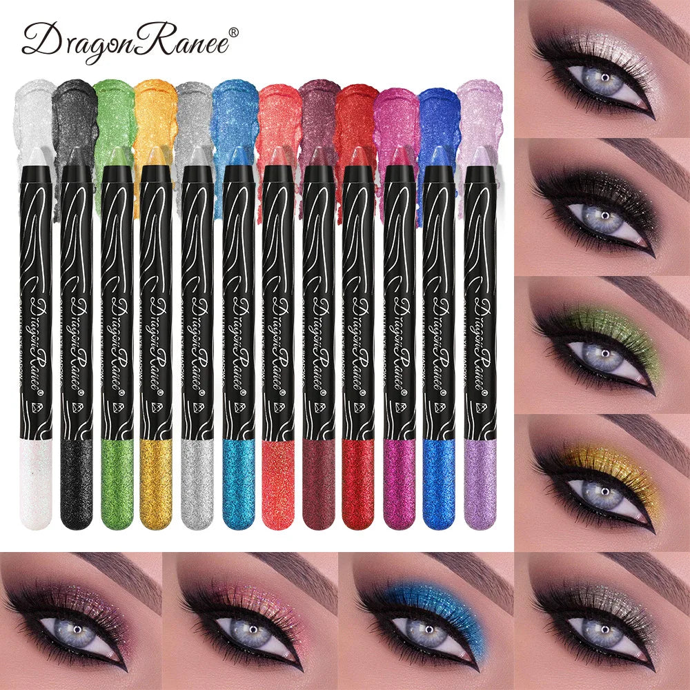 1Pc Metallic Purple Eyeshadow Pencil Glitter Silkworm Liner Pen Highlighter